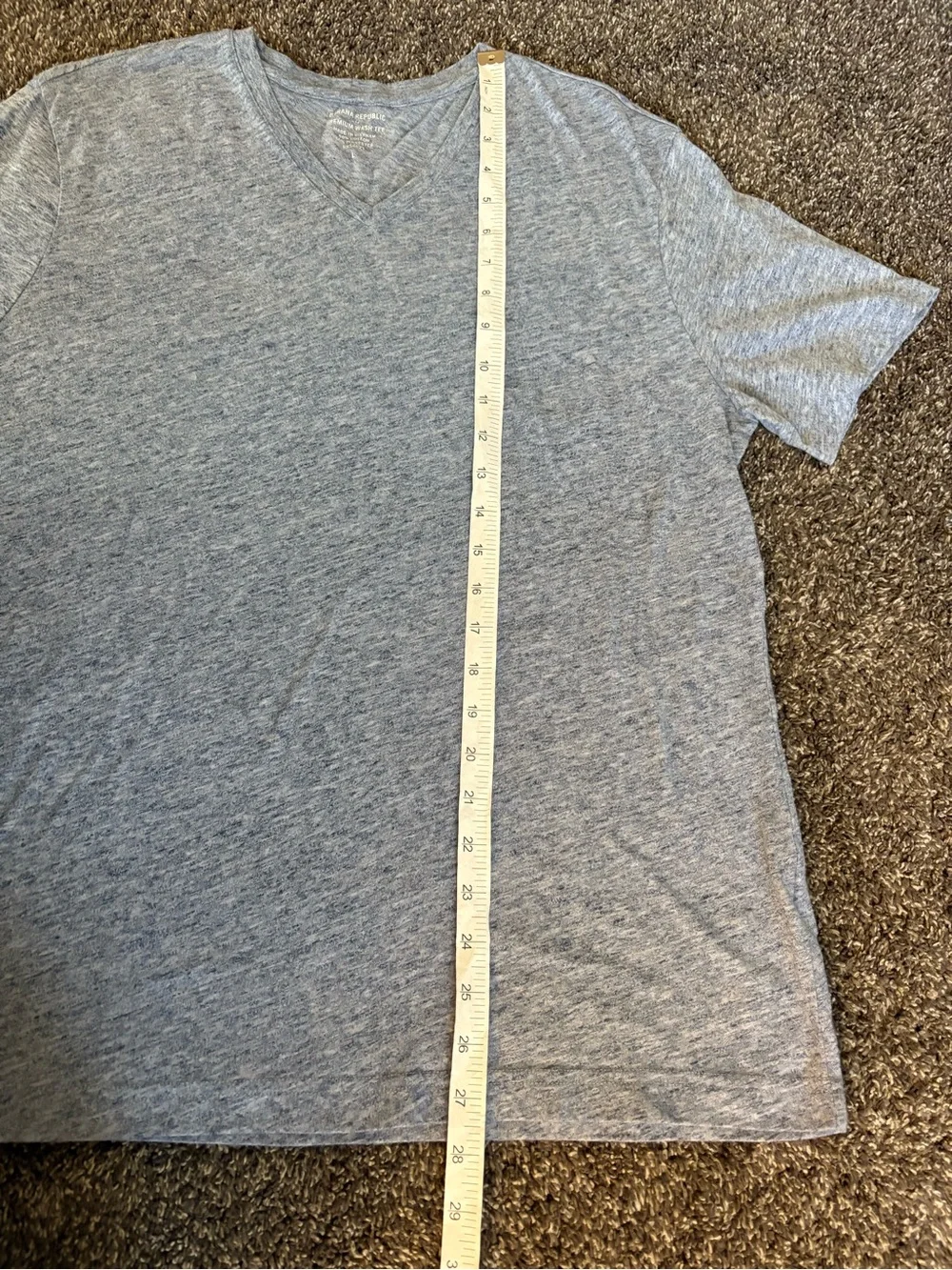 Banana Republic Men's V-Neck Short Sleeve Tee - Light Blue